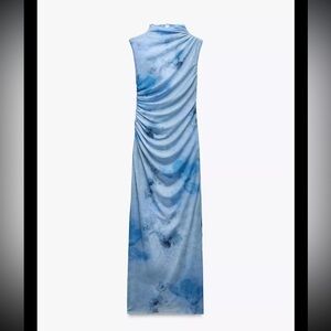 Elegant Blue Sleeveless Dress